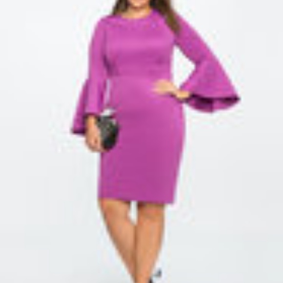 Eloquii Scuba Flare Dress - Picture 3 of 3